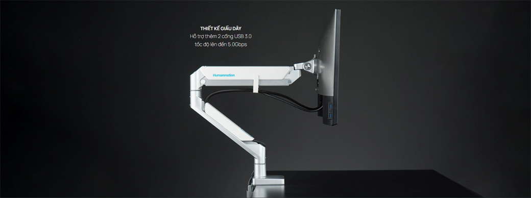 Giá Đỡ Màn Hình Human Motion T2-1 (White/Gray) - ANPHATP.COM.VN
