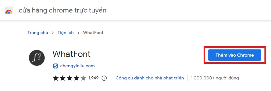 tìm tên font