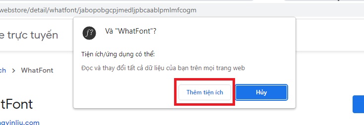 tìm tên font