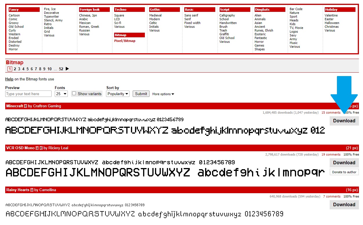 tải font chữ