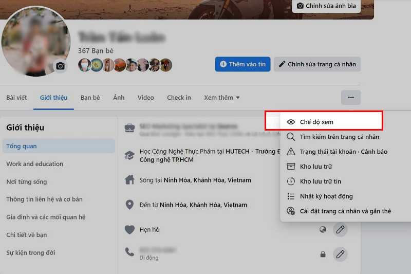 ẩn thông tin cá nhân facebook