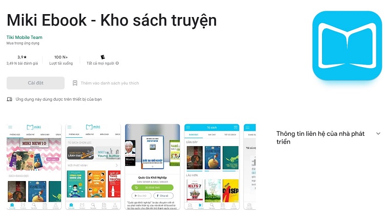 app đọc sách miễn phí