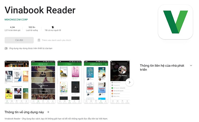 app đọc sách miễn phí