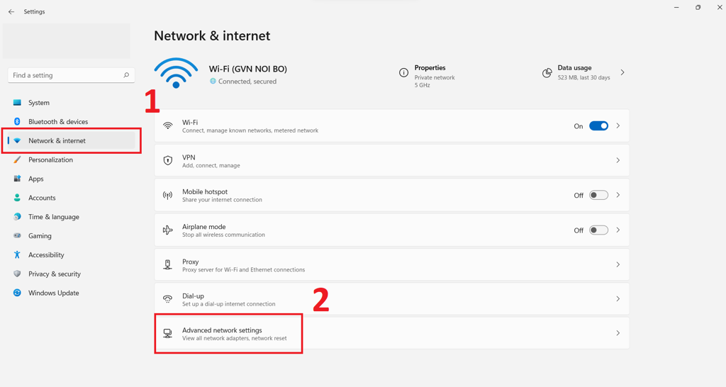 GEARVN - Cách xem mật khẩu wifi trên máy tính, laptop trong phần Settings