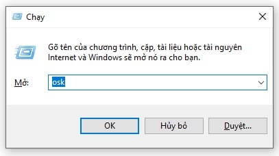 Cách mở bàn phím ảo trên máy tính
