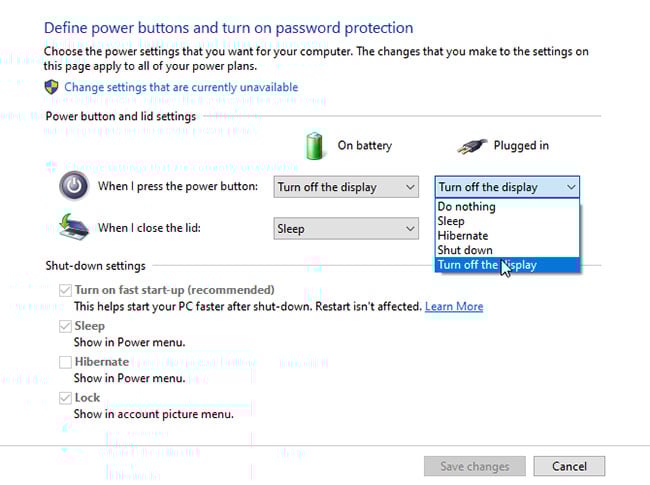 cách tắt màn hình laptop