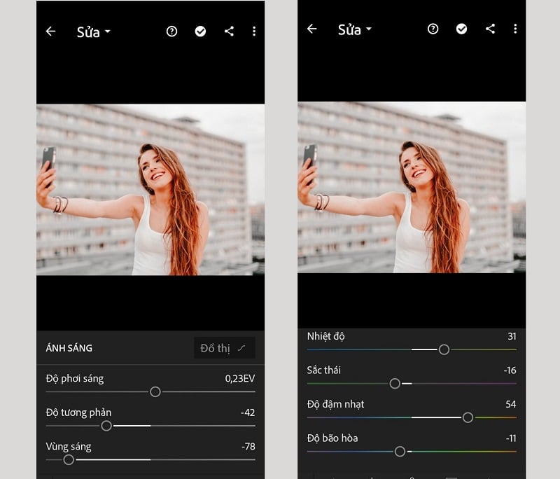 công thức chỉnh màu Lightroom