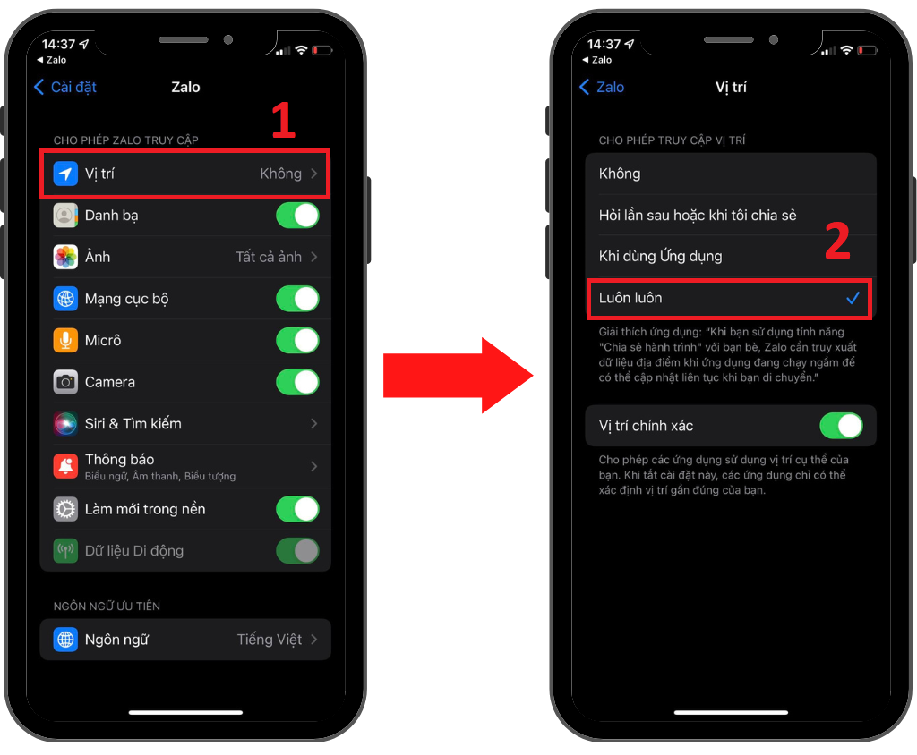 GEARVN - Cách gửi định vị qua Zalo bằng điện thoại iPhone