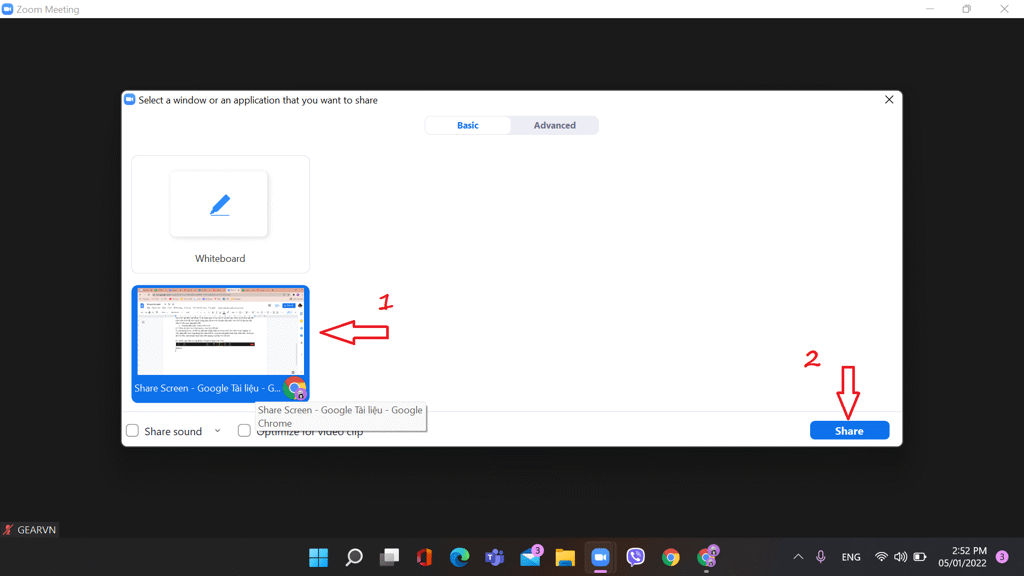 GEARVN.COM - Chia sẻ màn hình trên Zoom bằng laptop, PC