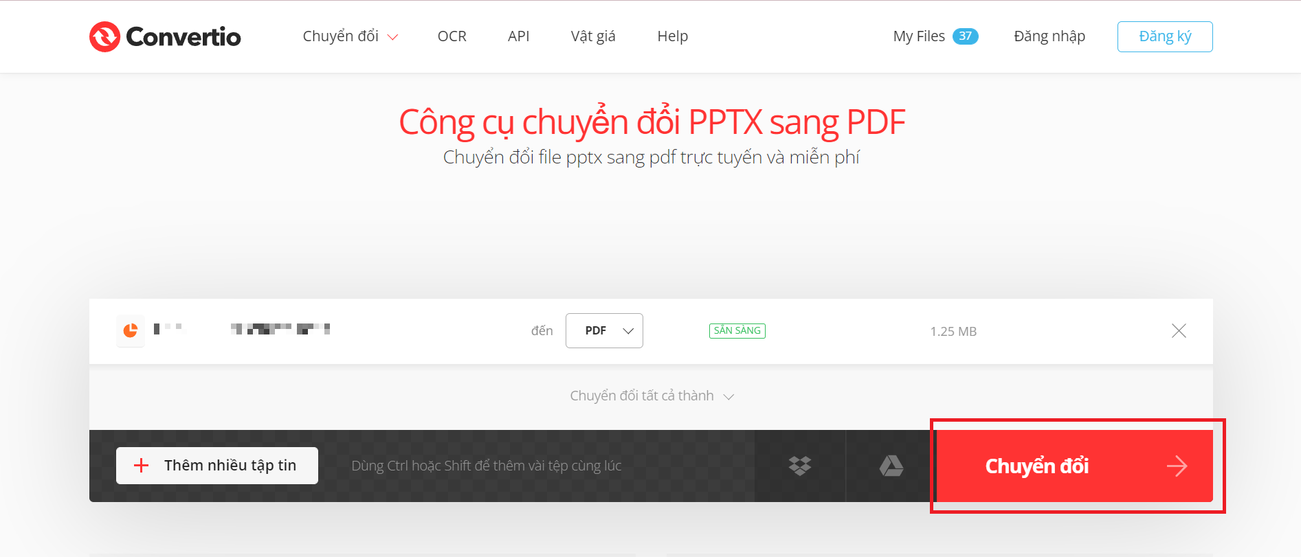 GEARVN - Cách chuyển file Powerpoint sang PDF bằng Convertio