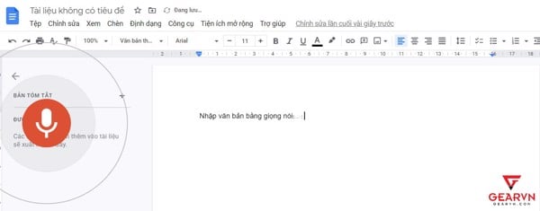 GEARVN - Cách nhập văn bản bằng giọng nói trên Google Docs