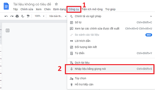 GEARVN - Cách nhập văn bản bằng giọng nói trên Google Docs