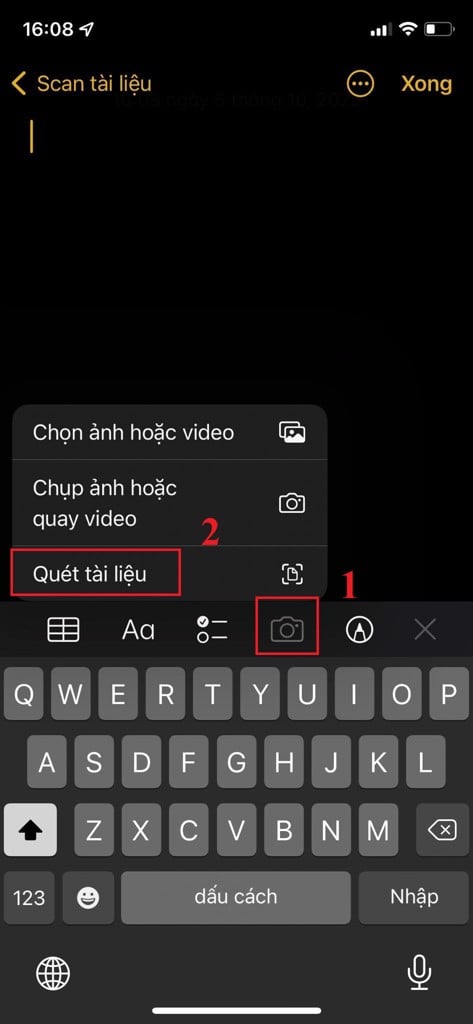 GEARVN - Cách scan tài liệu bằng tiện ích Ghi chú trên iPhone
