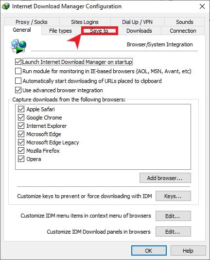 Thay đổi nơi lưu trữ file tải trên IDM - GEARVN