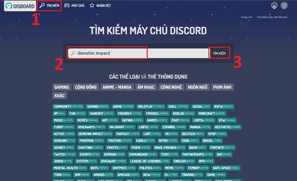 GEARVN - Cách tìm server Discord trên Disboard