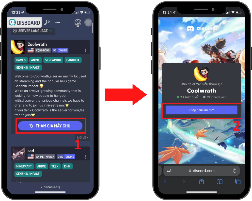 GEARVN - Cách tìm server Discord trên điện thoại