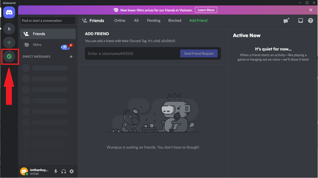 GEARVN - Cách tìm server Discord trên máy tính