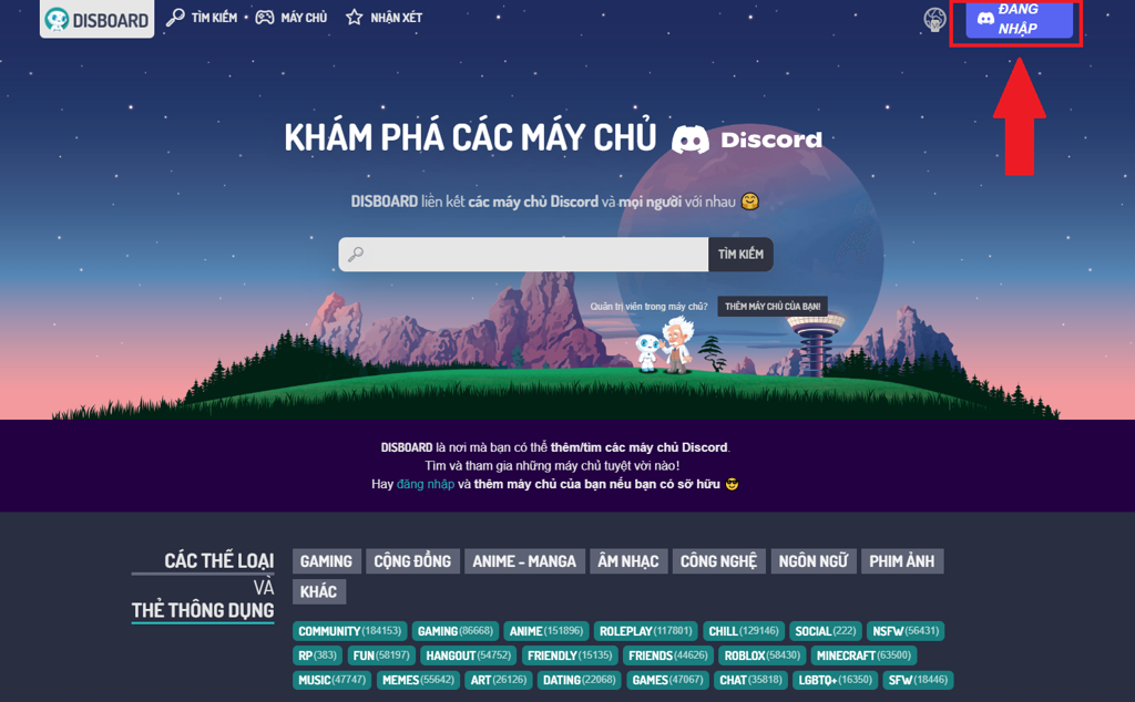 GEARVN - Cách tìm server Discord trên Disboard