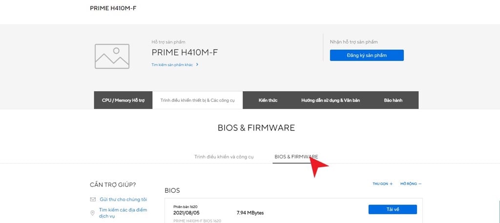 Tìm kiếm phiên bản update BIOS - GEARVN