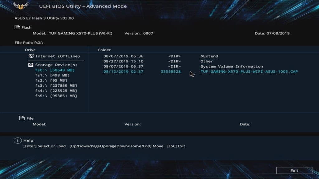 Chọn file update BIOS và khởi chạy - GEARVN