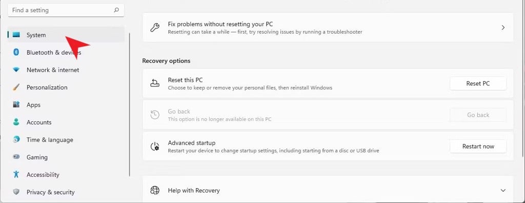 Cách vào BIOS trên máy tính Windows 11 - GEARVN