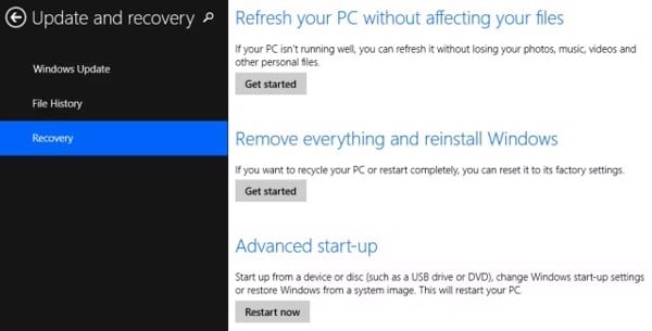 Cách vào BIOS trên máy tính Windows 8 và 8.1 - GEARVN