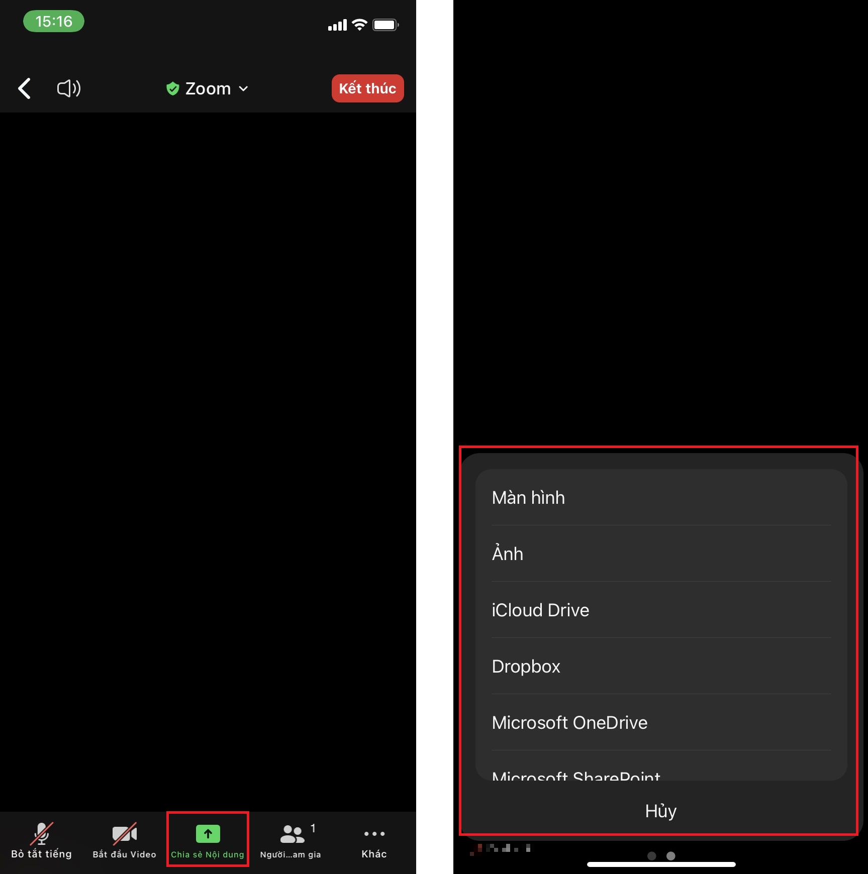 GEARVN - Chia sẻ màn hình Zoom trên điện thoại