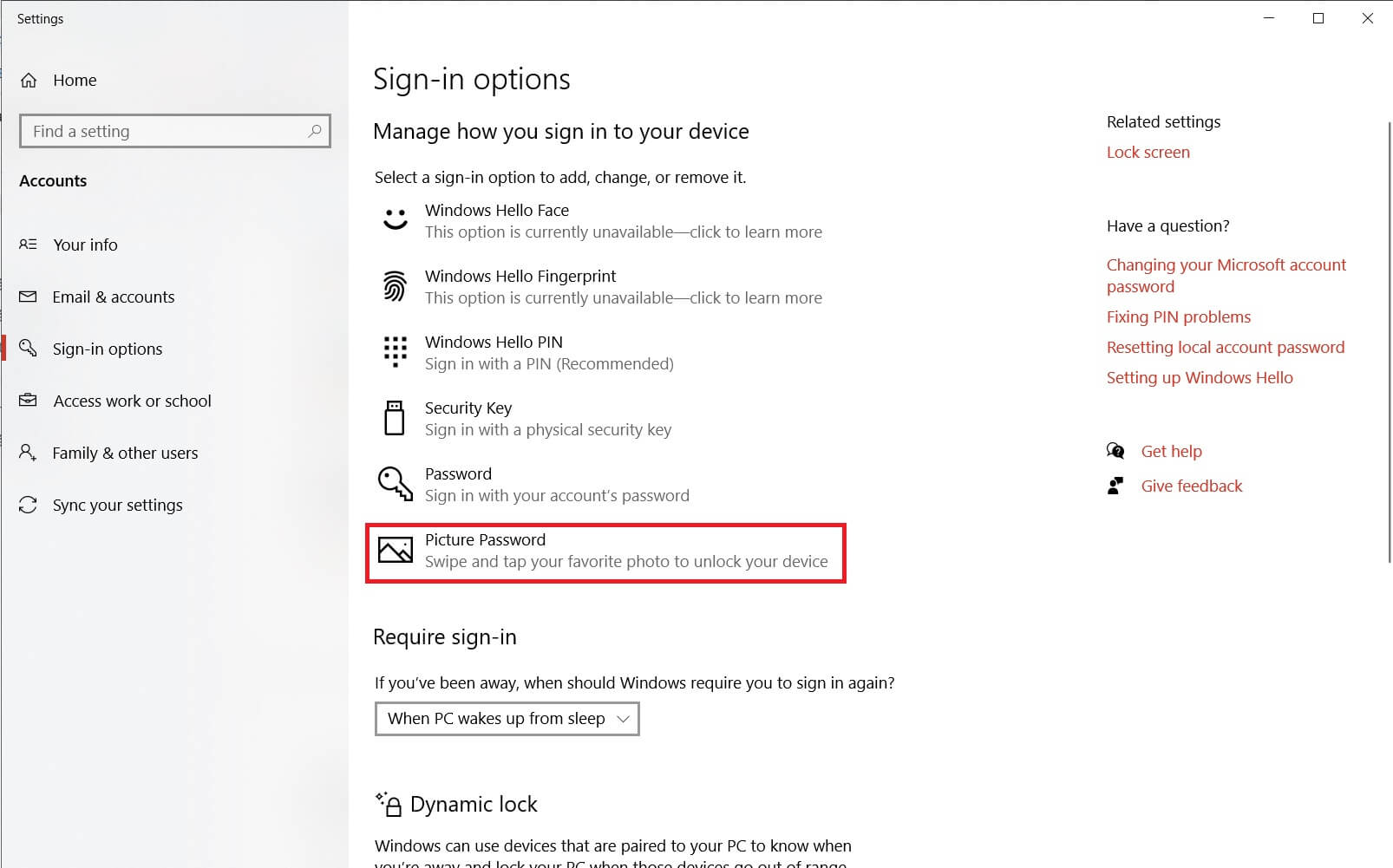 GEARVN.COM - Hướng dẫn cài đặt mật khẩu hình ảnh cho máy tính bằng Settings