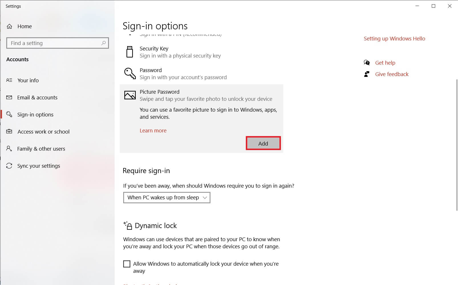 GEARVN.COM - Hướng dẫn cài đặt mật khẩu hình ảnh cho máy tính bằng Settings
