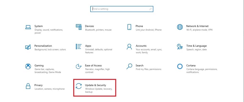 Mở Update & Security - GEARVN