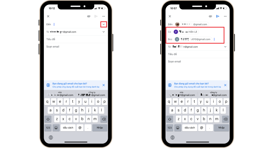 GEARVN - Cách gửi mail CC và BCC trên điện thoại