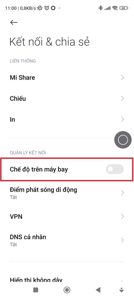 Cách kích hoạt chế độ máy bay trên Android - GEARVN