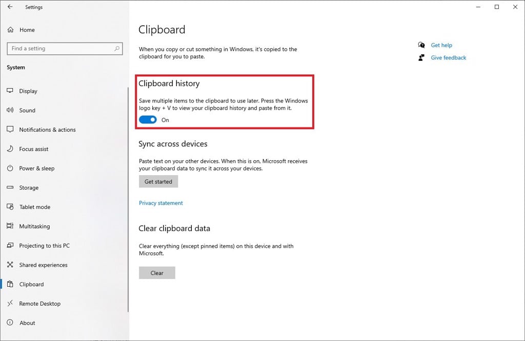 Cách xem clipboard trên Windows 10 - GEARVN