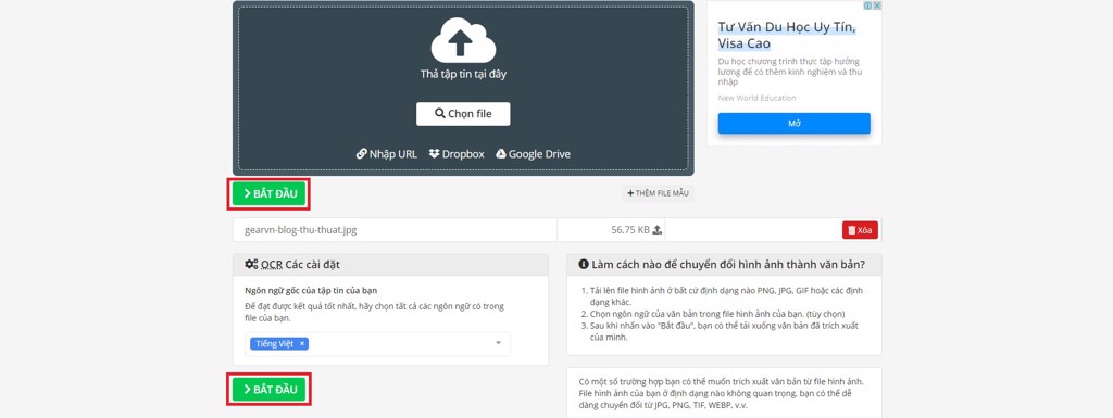 Chuyển hình ảnh sang văn bản bằng OCR2edit - GEARVN