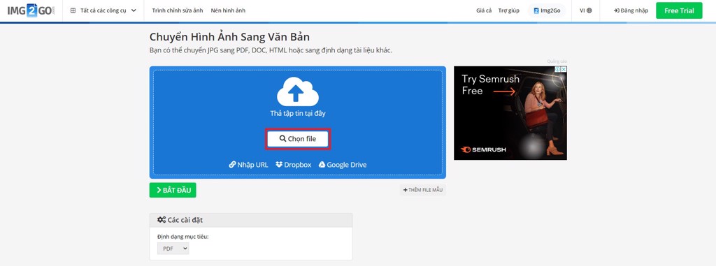 Chuyển hình ảnh sang văn bản bằng IMG2GO - GEARVN