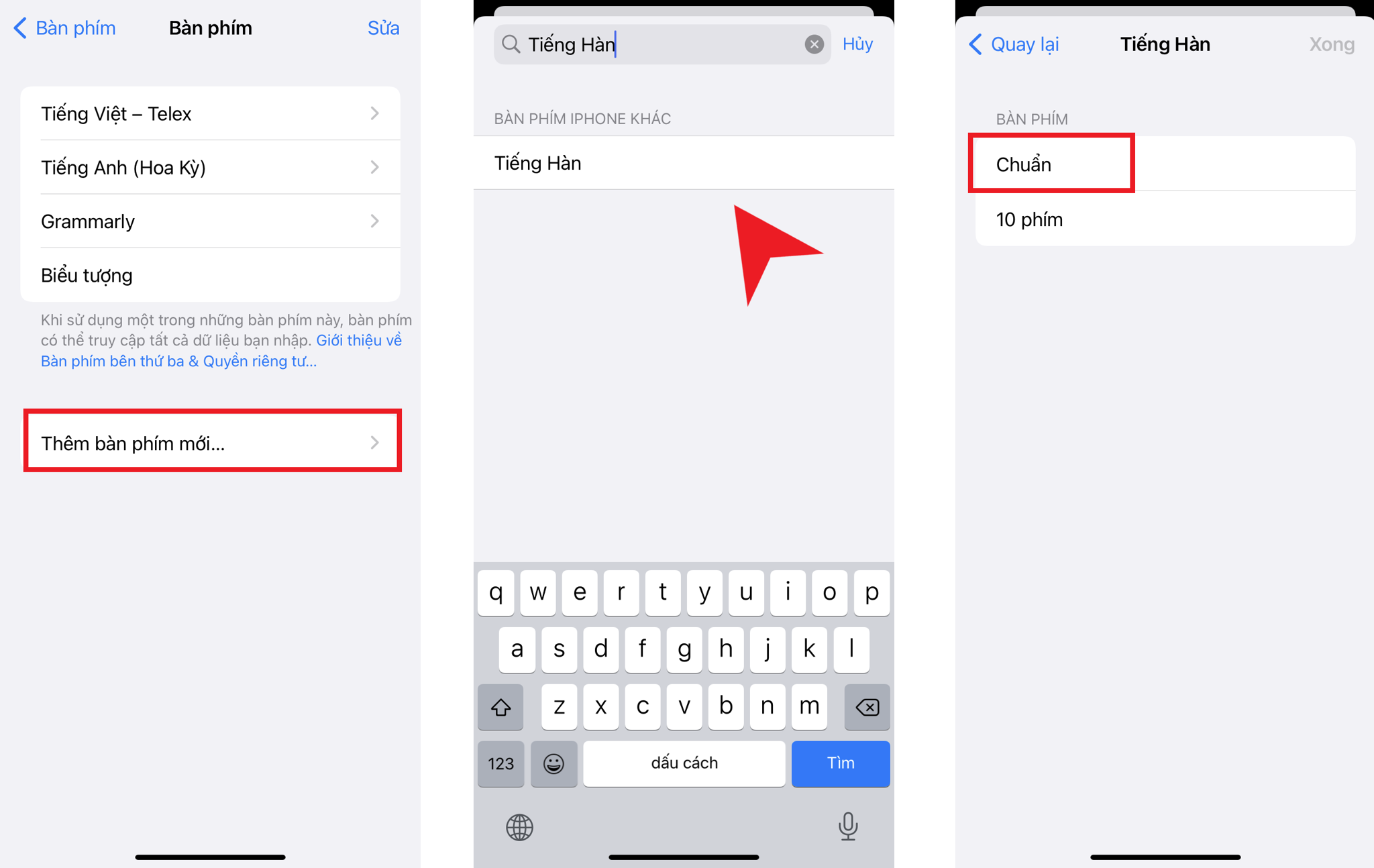 GEARVN - Tìm kiếm và chọn layout bàn phím tiếng Hàn