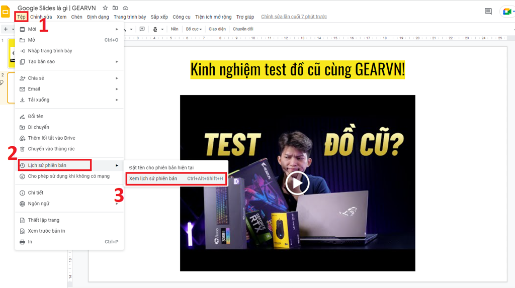 GEARVN - Hướng dẫn sử dụng Google Slides đơn giản