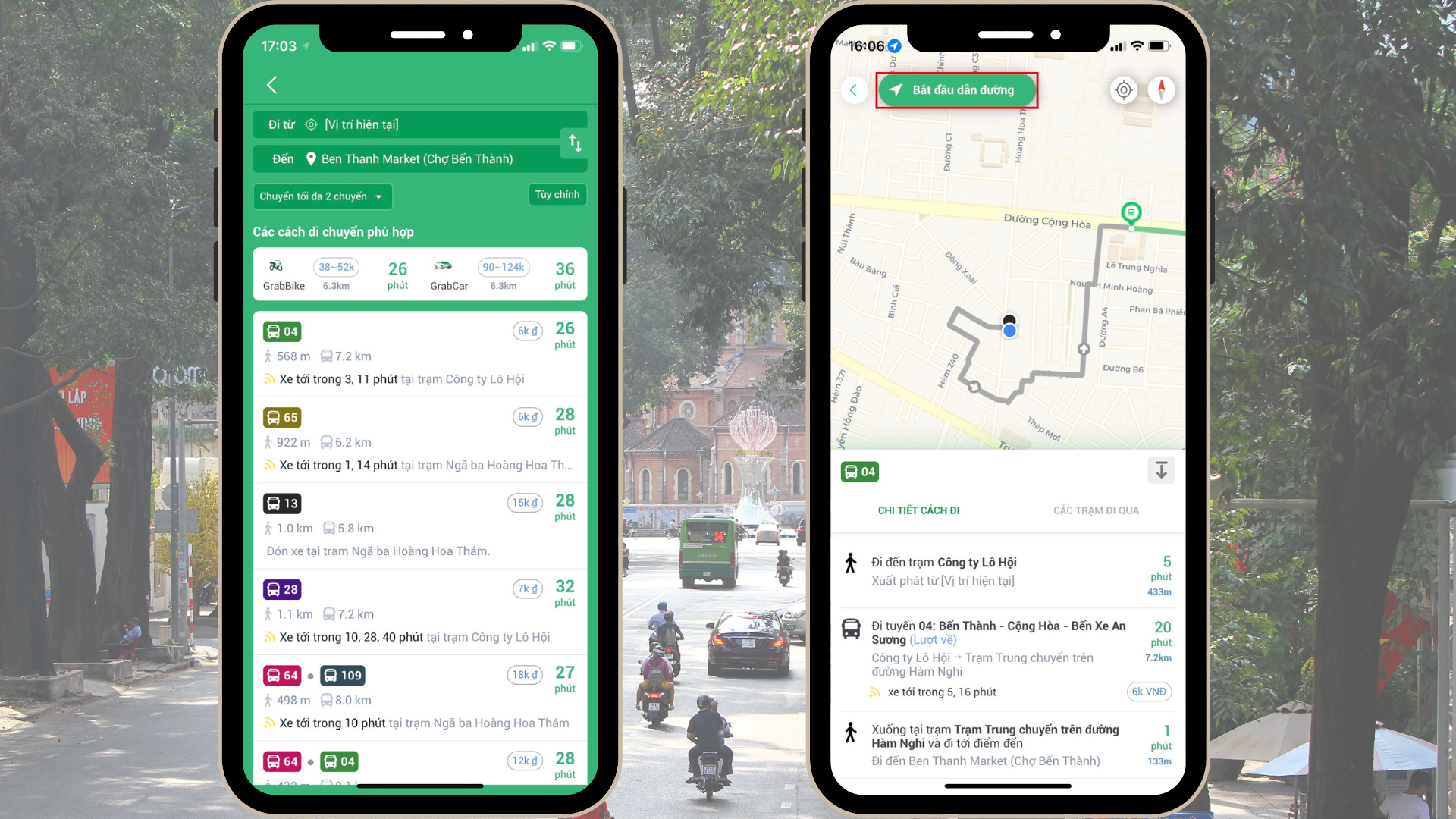 GEARVN - Busmap hiển thị chi tiết chỉ dẫn để người dùng theo dõi chuyến đi