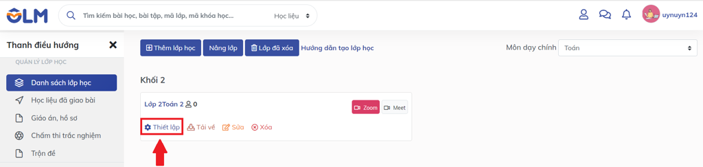 GEARVN - Cách thêm danh sách học sinh vào lớp OLM
