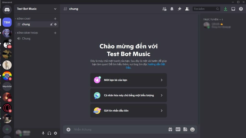 Máy chủ Discord add bot phát nhạc - GEARVN.COM