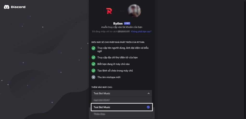 Thêm bot phát nhạc vào Discord - GEARVN.COM