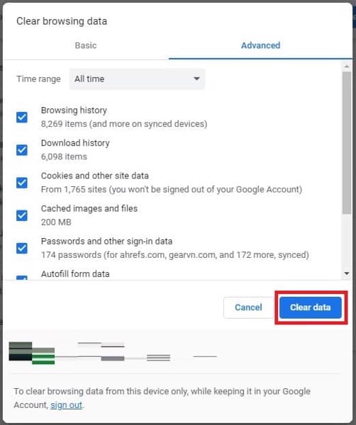 GEARVN - Xóa dữ liệu cache