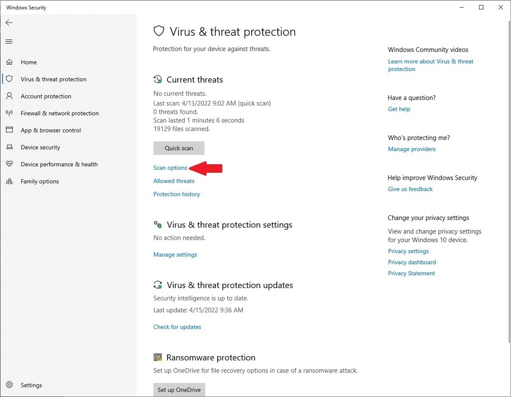 Cách quét virus bằng Windows Defender - GEARVN