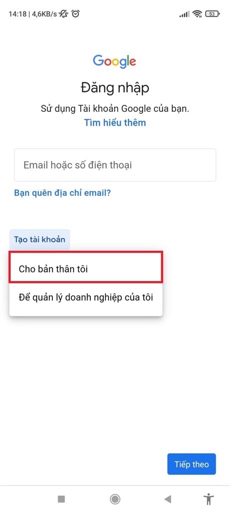 Tạo tài khoản Google Drive - GEARVN