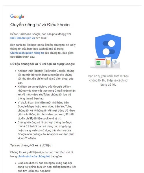 Tạo tài khoản Google Drive - GEARVN