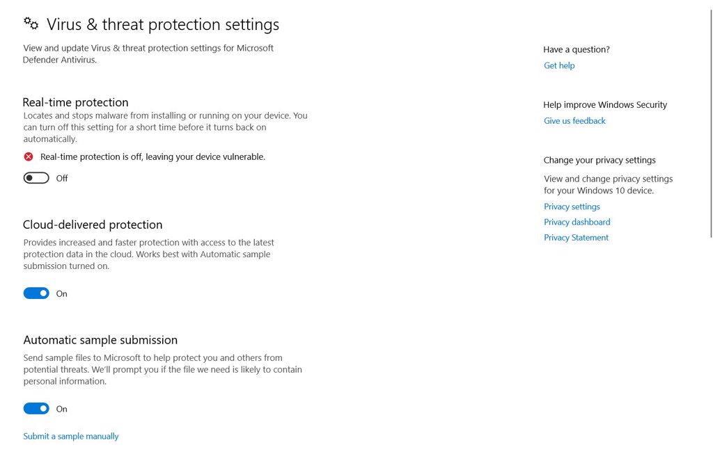 Tắt Windows Defender trên Windows 10 - GEARVN