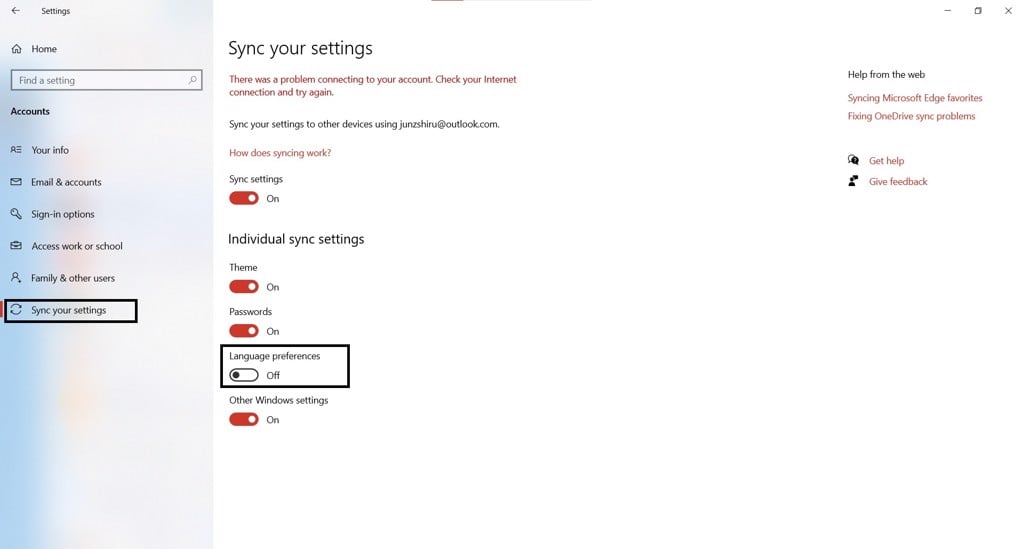 Tắt đồng bộ hóa ngôn ngữ trên Windows 10 - GEARVN.COM