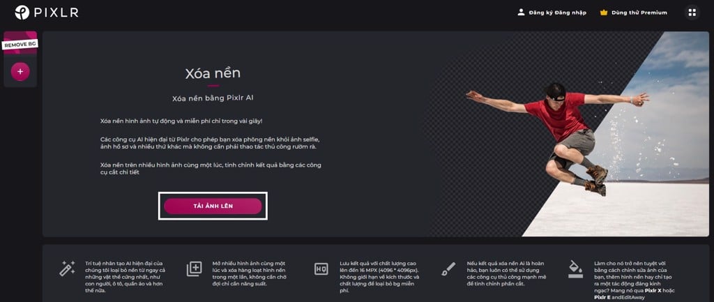 Pixlr - Công cụ xóa background đơn giản | GEARVN