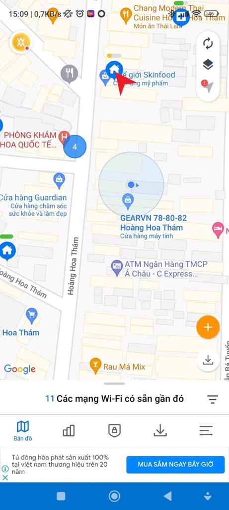 Hướng dẫn sử dụng WiFi Map - GEARVN