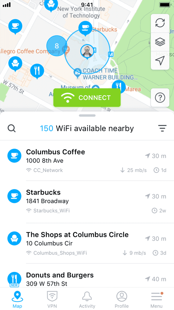 Tính năng của WiFi Map - GEARVN